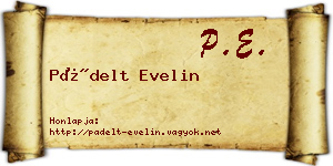 Pádelt Evelin névjegykártya